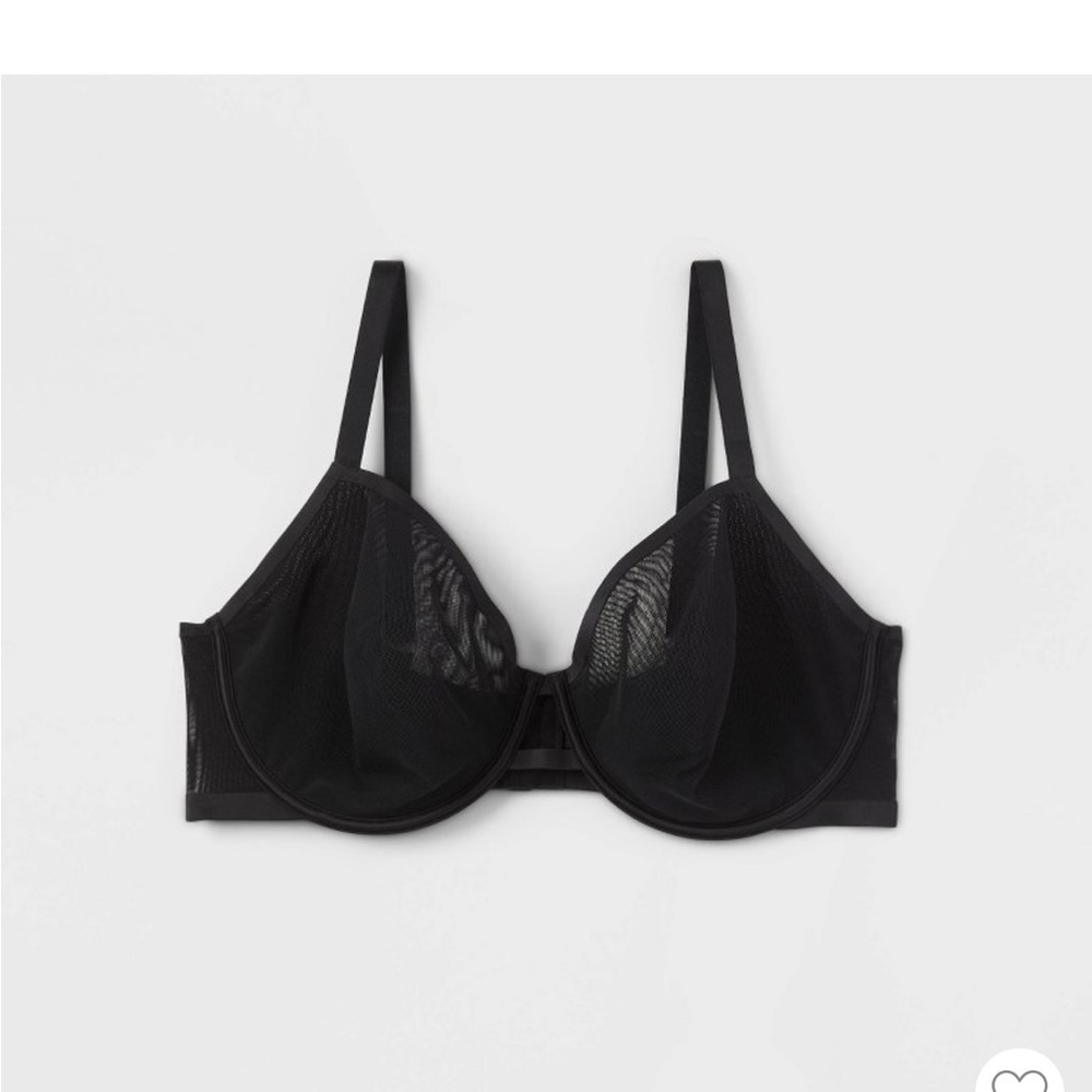 Auden Black Mesh Underwire Bra - New with Tags